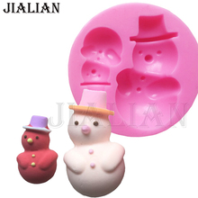 Lovely snowman Christmas Handmade soap silicone mold silica gel mould silicone candle molds cake decorating tools T0958 2024 - buy cheap