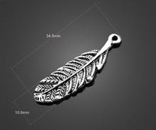 100pcs Antique Silver The Eagle Feathers Charms Pendants-Jewelry Findings Necklace Bracelet Fashion Accessories  34.5mmX10.6 mm 2024 - buy cheap