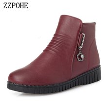 ZZPOHE-Botas de nieve de buena calidad para mujer, botines cálidos de felpa, impermeables, informales, cómodas, para invierno 2024 - compra barato