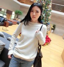 NEW Cashmere Sweater word collar pullover knitted sweater women's long sleeve casual shirt Wool sweater 2024 - buy cheap
