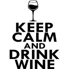 24.9CM*34.3CM Keep Calm & Drink Wine Vinyl Decal Car Sticker And Decals Motorcycle Styling Black Sliver C8-1332 2024 - buy cheap