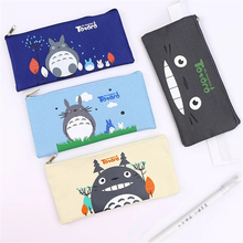 1 pcs Cute Kawaii Fabric Pencil Case Lovely Cartoon Totoro Pen Bags for Kids Gift School Supplies 2024 - buy cheap