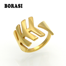 BORASI Gold Color Elegant Jewelry 316L Stainless Steel Arrows Rings anillos Wholesale Jewelry Ring For Women Birthday Gifts 2024 - buy cheap