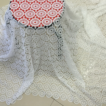 5Yards 2019 Latest African Guipure Lace White Water Soluble Chemical Lace Fabric High Quality African Cord Lace 2024 - buy cheap