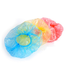 100pcs/lot Disposable Shower Cap Plastic Waterproof Transparent Shower Hat Hotel For Travel Home Bathroom Products 2024 - buy cheap