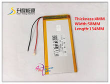 3.7V 5000mAH 4058134 polymer lithium ion / Li-ion battery for POWER BANK tablet pc e-book speaker 2024 - buy cheap