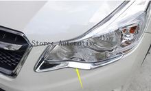 ABS Chrome Front Head Light Lamp Cover 2pcs For Subaru XV Crosstrek 2012-2017 2024 - buy cheap