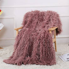 Super Soft Fuzzy Shaggy Lamb Throw Blanket Plush Warm Long Faux Fur Blanket Bedding Cover for Bedroom Sofa Floor 130x160cm 2024 - buy cheap