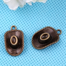 Vintage Bronze Cowboy hat Charms Pendant For Jewelry Making Bracelet Necklace Crafts Handmade Findings  Accessories Hot Z435 2024 - buy cheap