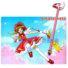 Anime cardcaptor sakura kinomoto sakura 80cm, formato de pássaro, varinha mágica, vara mágica de alta qualidade, adereços de cosplay, arma, frete grátis 2024 - compre barato