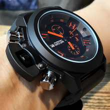Mens Chronograph Watches Top Luxury Brand Megir Men Military Sport Wristwatch Silicone Strap Quartz Watch Relogio Masculino 2024 - buy cheap
