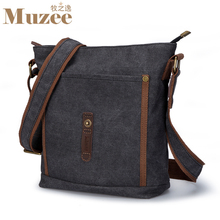 Muzee Free shipping! high quality men's messenger bags casual vintage bag canvas cross body bag envelope men  shoulder bags 2024 - buy cheap