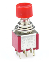 Momentary 1 NO 1 NC DPDT Red Cap Push Button Switch AC 120V 5A 250V 2A x 2PCS 2024 - buy cheap