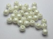 500 Matte White Acrylic Pearl Round Beads Imitation Pearl 6mm 2024 - buy cheap