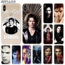 Funda suave de silicona para iPhone, 11, 12 Pro, X, XS, Max, XR, 6, 6S, 7, 8 Plus, 5, Mini SE, 2020, Vampire Diaries, Chloe, Ian, Somerhalder 2024 - compra barato