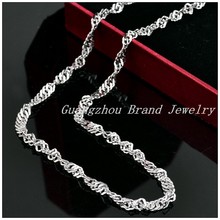 Wholesale Price New 316L Stainless Steel Silver Twisted Water Wave Chain Link Tone Necklace Women Mens Jewelry High Quality 2024 - buy cheap