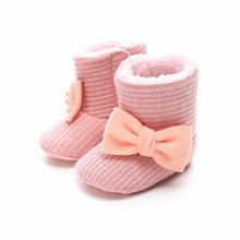 0-18M Baby Girl Shoes Boots Winter Warm Newborn Toddler Shoes for Babies Infant Prewalkers Soft Sole Bow Plush Shoes Boots 2024 - buy cheap