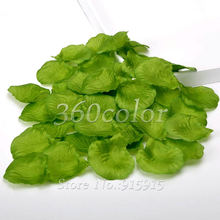 100pcs/lot Green Silk Rose Petals Flower Celebration Wedding Party Banquet Decor Many Colors Hot Sale 2024 - buy cheap