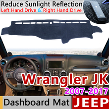 for Jeep Wrangler JK 2007~2017 Anti-Slip Mat Dashboard Cover Pad Sunshade Dashmat Accessories 2008 2009 2010 2012 2013 2015 2016 2024 - buy cheap