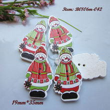 Рождественские Кнопки 144 шт., декоративные кнопки для снежного человека, рождественские ремесленные аксессуары Скрапбукинг, товары для шитья древесины 2024 - купить недорого