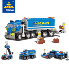 Строительные блоки для грузовиков, строительные блоки, Подарочные игрушки для детей, техника Kazi Truck 6409 2024 - купить недорого