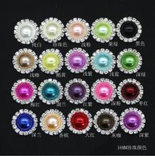 100 Pieces 16MM Metal Crystal Rhinestone Buttons FlatBack Embellishment Button for Invitation DIY Wedding Decoration and apparel 2024 - buy cheap