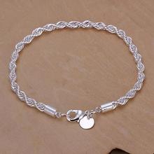 Pulsera de diseño de cadena trenzada chapada para mujer, brazalete de acero inoxidable, joyería elegante 2024 - compra barato