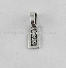 FREE SHIPPING 200PCS Tibetan Silver Color cabochon settings glue on bail rectangle charms 26mm A12361 2022 - купить недорого