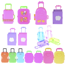 1 шт. мини игровой дом розовый пластиковый 3D дорожный поезд чемодан багаж для девочки кукла игрушка для детей 2024 - купить недорого