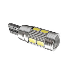 Lámpara LED de lectura Interior T10 W5W 168 501, CANBUS sin ERROR OBC 10 SMD 5630 5730, proyector de lentes, carcasa de aluminio, luces de coche, 10 Uds. 2024 - compra barato