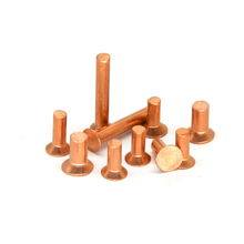 Rebites escareados de cobre m3 30 peças, rebite sólido de cone plano gb869 3mm-25mm comprimento 2024 - compre barato