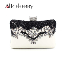 Aliceherry luxury handbags women bags designer bead clutches ladies chain wedding party evening bags female shoulder makeup bag 2022 - buy cheap