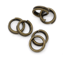 Doreenbeads anéis de liga metálica divididos para pular redondos antigos de bronze 4mm( 1/8 ") dia, 450 peças 2024 - compre barato