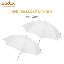 Godox-guarda-chuva de 40 polegadas e 102cm, difusor branco macio, translúcido para estúdio de fotografia, iluminação estroboscópica, 2 peças 2024 - compre barato