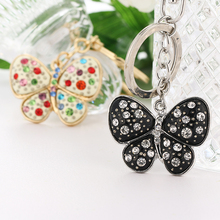 2017 NoEnName_Null fashion popular lovely rhinestone butterfly bag keychain gift can be made to order 2024 - buy cheap