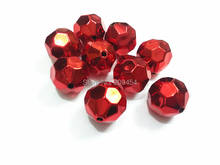 Newest !! 20MM 100pcs/lot  Red  Big Faceted UV Plated Beads 2024 - купить недорого