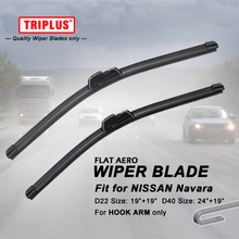 Wiper Blade for Nissan Navara D22/D40 1set, Flat Aero Beam Windscreen Wiper Blades Frameless Soft Wiper Blades 2024 - buy cheap