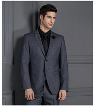 Terno clássico do noivo com dois botões, preto, cinza, azul, 2 peças, slim fit, formal, masculino, corte, smoking, ternos masculinos 2024 - compre barato