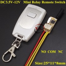 Mini Relay Remote Switch DC 3.6V 3.7V 4.2V 5V 6V 7.4V 9V 12V White Waterproof Transmitter NO COM NC Contact RF Wireless Switch 2024 - buy cheap