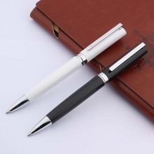 High quality white With Stripe Silver Trim Metal Ballpoint Pen Special signature calligraphy ink pens Office Supplies 2024 - buy cheap