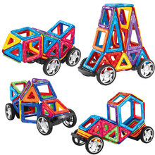 Blocos de construção magnéticos 3d diy, brinquedo educativo de tijolos iluminados, triângulo hexagonal, brinquedo infantil, montessori 2024 - compre barato