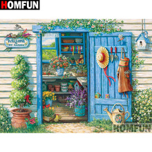 HOMFUN-pintura de diamante 5D DIY "paisaje de puerta", cuadrados o redondos de imitación bordado de diamantes, estilo punto de cruz 5D, decoración del hogar, A07714 2024 - compra barato