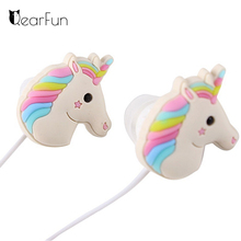 Fones de ouvido intra-auriculares fofos, fones com desenho de arco-íris, 3.5mm, com microfone para xiaomi, para crianças 2024 - compre barato