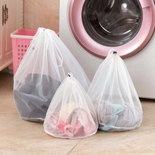 3 tamanhos de malha branca lavanderia sacos de lavagem dobrável delicates lingerie sutiã meias roupa interior máquina de lavar roupa proteção net 2024 - compre barato
