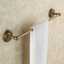 Bathroom Single Towel Rail Rack Antique Brass Wall Mounted Towel Shelf Bath Rails Bars Holder KD635 2024 - buy cheap