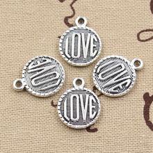 8pcs Charms Lettering Love 18x15mm Antique Making Pendant fit,Vintage Tibetan Silver color,DIY Handmade Jewelry 2024 - buy cheap