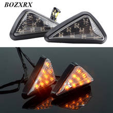 BOZXRX 1 Pair Triangle 12v Universal Motorcycle LED Turn Signal Lamp Direction Light  Piranhas Signal  Indicators lights Yellow 2024 - buy cheap