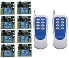 Sistema de controle remoto sem fio rf 20-200m, 2 unidades (controlador), transmissor + 8 receptores (interruptor), 12v, 10a, 315mhz-433mhz, frete grátis - compare preços