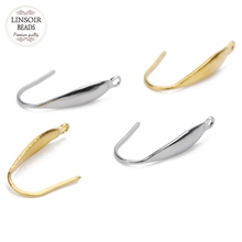 Linsoir 10 pcs/lot Stainless Steel Earring Wire Hook Earring Clasps Ear Wire Hooks 20.5x13mm For DIY Jewelry Findings Components 2024 - buy cheap
