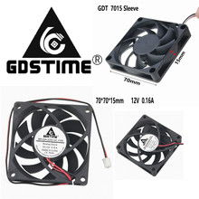 2 Pcs Gdstime 2Pin 0.16A 70mm x 15mm 7015 12V DC Burshless Cooler Cooling Fan 7cm 2024 - buy cheap